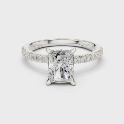 Knox Classic Pavé Radiant Diamond Ring