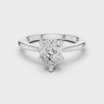 Freya Pear-Cut Solitaire Diamond Ring