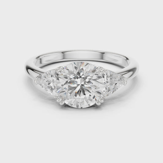 Montgomery Classic Round Three-Stone Diamond Ring