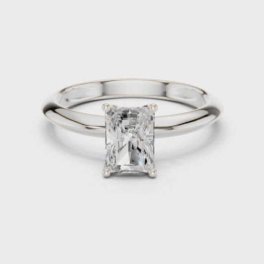 Kenzo Radiant-Cut Solitaire Diamond Ring