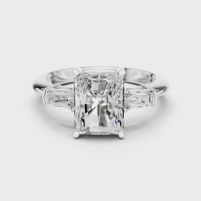 Solaris Radiant Diamond Three-Stone Ring