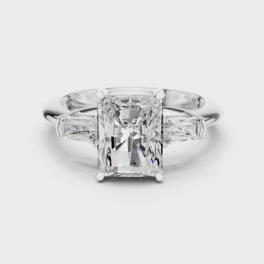 Solaris Radiant Diamond Three-Stone Ring