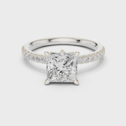Finn Classic Pavé Princess Diamond Ring