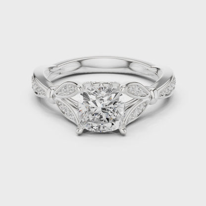 Rose Eternal Bloom Cushion Diamond Ring