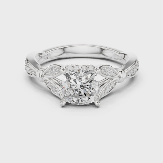 Rose Eternal Bloom Cushion Diamond Ring