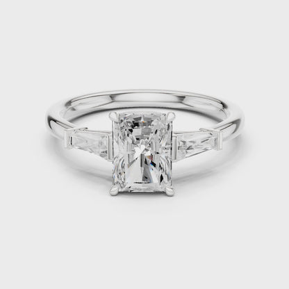 Jett Majestic Radiant Three-Stone Diamond Ring