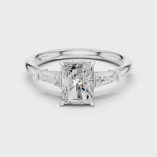 Jett Majestic Radiant Three-Stone Diamond Ring