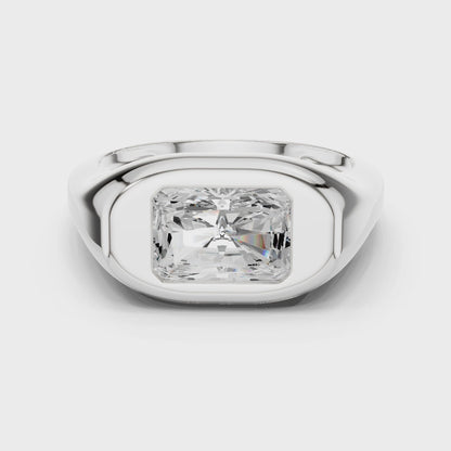 Forge Bold Radiant Bezel Signet Diamond Ring