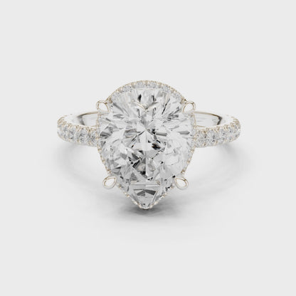 Lark Seraphina Pear Halo Diamond Ring