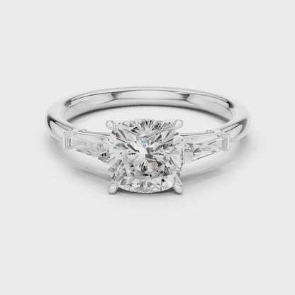 Heath Luminous Crown Cushion Diamond Ring