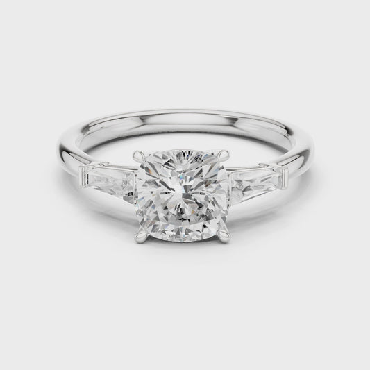 Heath Luminous Crown Cushion Diamond Ring