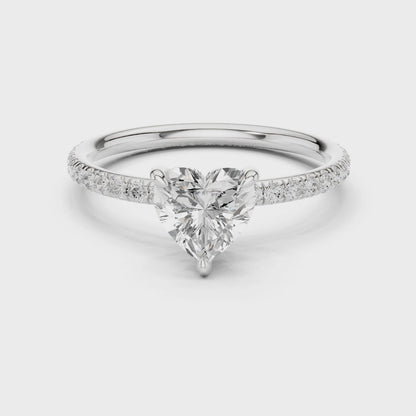 Dawn Celeste Pavé Heart Diamond Ring