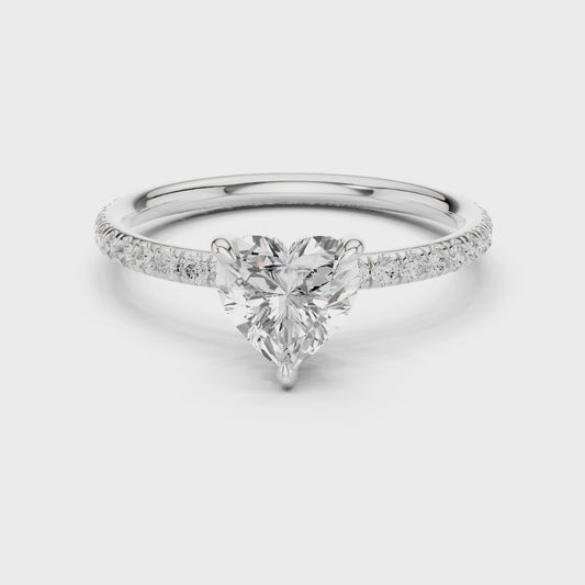 Dawn Celeste Pavé Heart Diamond Ring