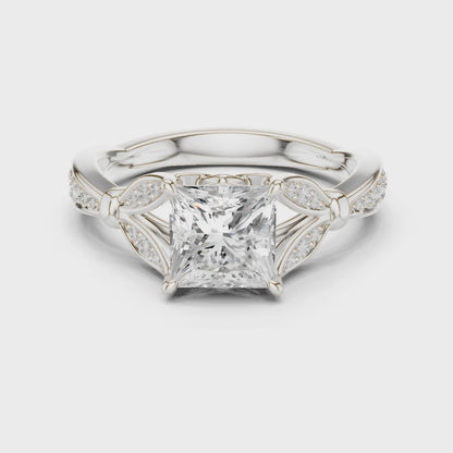 Lily Royal Petal Princess Diamond Ring