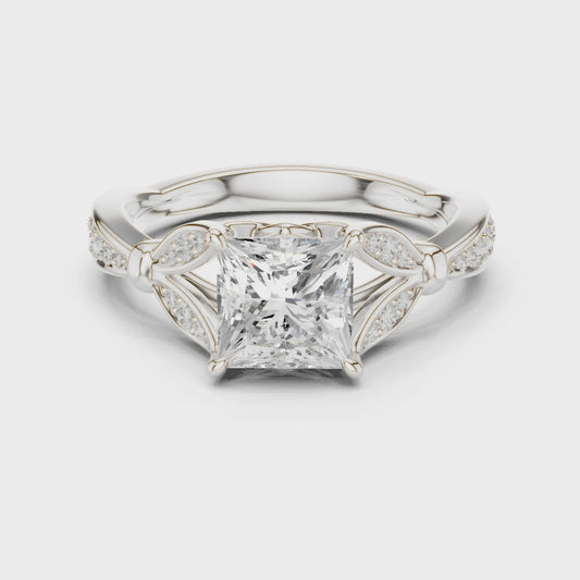 Lily Royal Petal Princess Diamond Ring