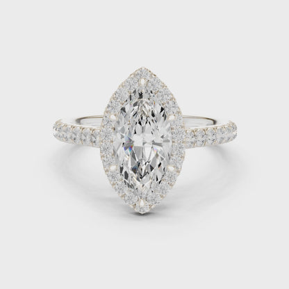 Luke Regal Halo Marquise Diamond Ring