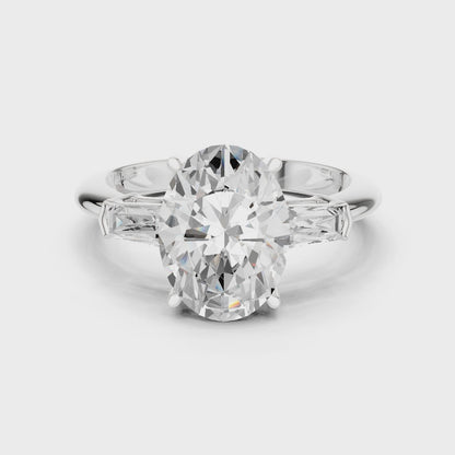 Sorrento Oval Diamond Three-Stone Ring
