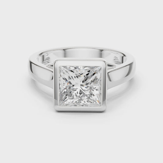 Matrix Modern Princess Bezel Diamond Ring