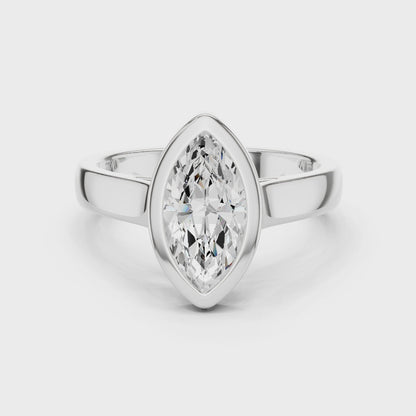 Veda Majestic Marquise Bezel Diamond Ring