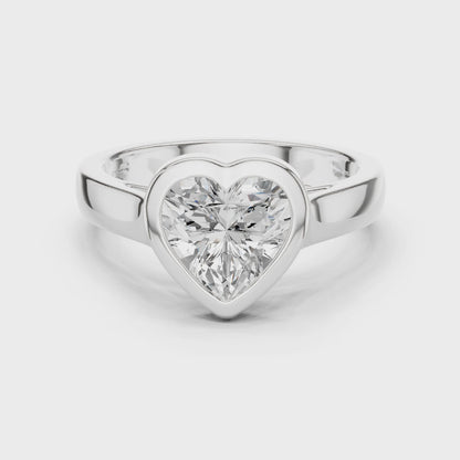 Milana Romantic Heart Bezel Diamond Ring