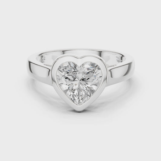 Milana Romantic Heart Bezel Diamond Ring