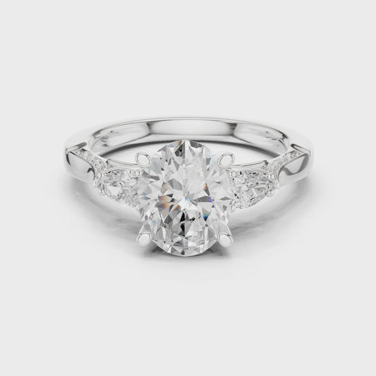 Evan Harmony Oval Trio Diamond Ring