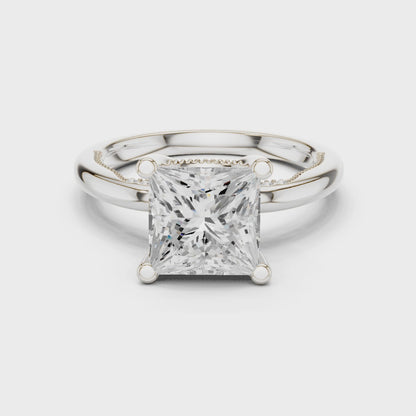 Blair Aurielle Princess Hidden Halo Diamond Ring