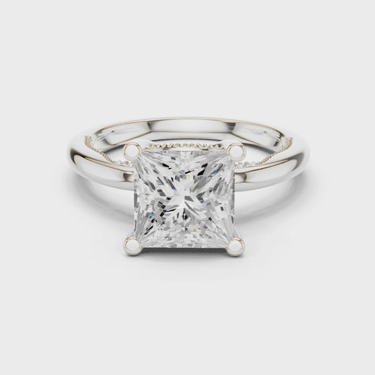 Blair Aurielle Princess Hidden Halo Diamond Ring