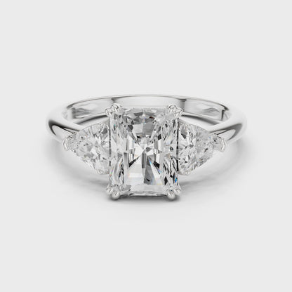 Lysander Radiant Three-Stone Diamond Ring