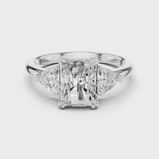 Lysander Radiant Three-Stone Diamond Ring