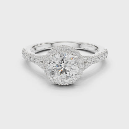 Sterling Timeless Round Halo Diamond Ring