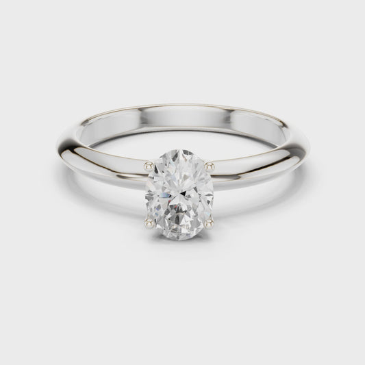Anaya Oval-Cut Solitaire Diamond Ring