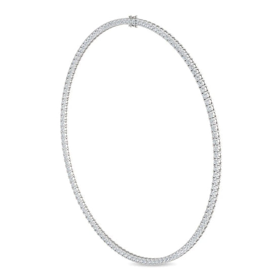Round Cut Lab Grown Diamond Tennis Necklace